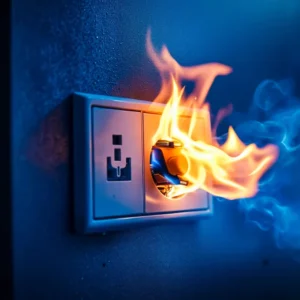 Construction accident: electrical hazard causing risk of electrocution